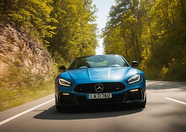 Blue Mercedes-AMG GT Roadster