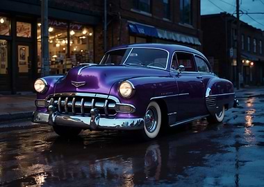 Purple Classic Car