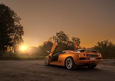 Lamborghini Diablo Sunset