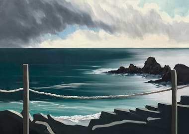 Coastal Landscape with Storm Clouds