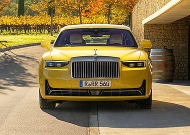 Yellow Rolls Royce Phantom