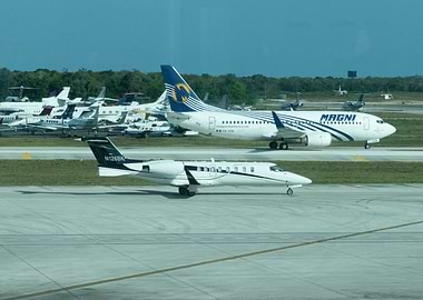 Private Jet on Runway