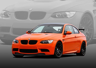 Orange BMW M3 Coupe