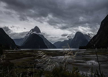 Majestic Mountains & Cloudy Sky