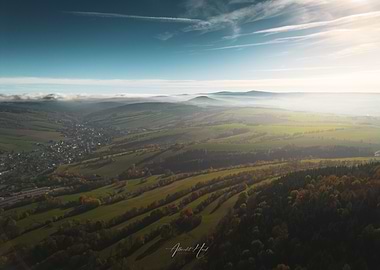 Aerial View of Rolling Hills