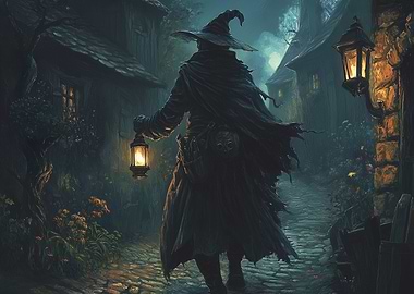 Witch Hunter in a Dark Alley