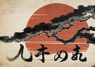 vintage Japanese art Whispers of the Eternal Sun: A Journey Through Shadows and Light in Ancient Japan