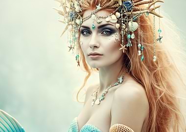 Mermaid with Seashell Crown