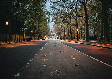 Autumnal Street in London