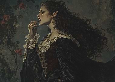 Vampire Woman with Roses
