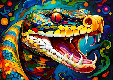 Abstract Snake Art
