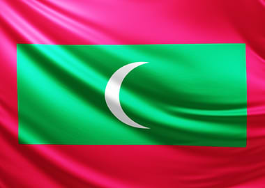 Maldives Flag, Realistic flag of Maldives