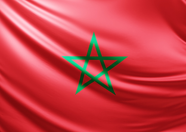 Moroccan Flag, realistic flag of Morocco