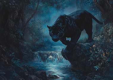 Black Panther in Forest