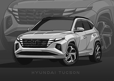 Hyundai Tucson SUV Illustration
