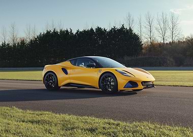 Yellow Lotus Emira Sports Car