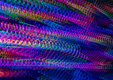 Abstract Colorful Light Trails