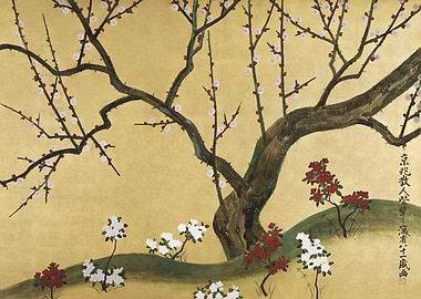 Japanese Plum Blossom Painting