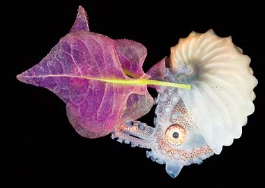 Paper Nautilus and Flower