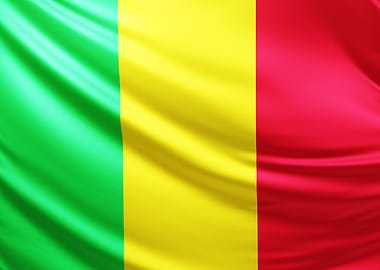 Mali Flag, realistic flag of Mali