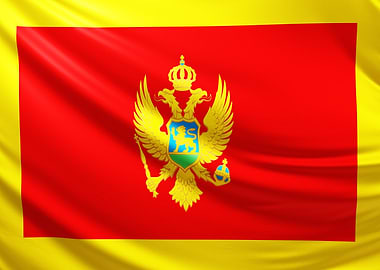 Montenegro Flag, realistic flag of montenegro
