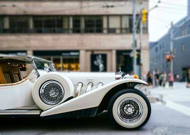 White Classic Roadster