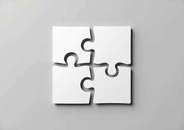 Puzzle elements complete grid loose four