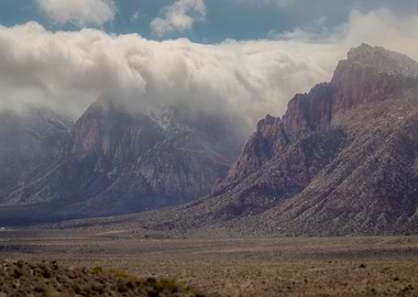 Mountain Range with Clouds