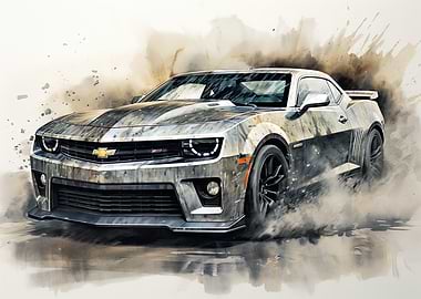 Chevrolet Camaro ZL1 Watercolor