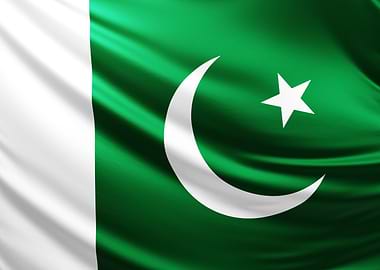 Pakistan Flag, realistic flag of Pakistan