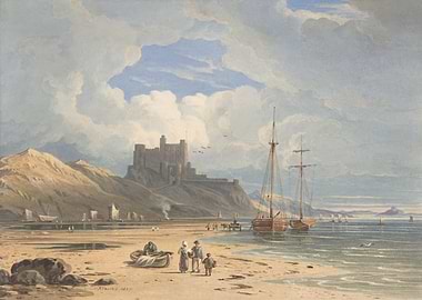 Bamburgh Castle from the Northeast