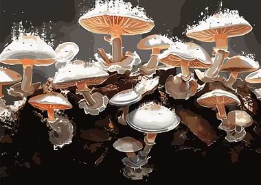 Mushrooms in the Forest