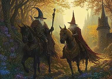 Two Wizards on Horseback