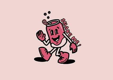 Retro Soda Can Character