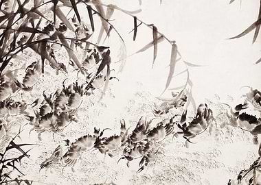 Ink Painting of Crabs