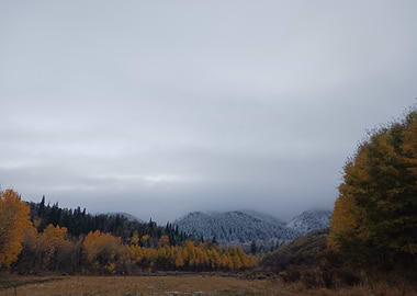 Snowy Mountain Landscape