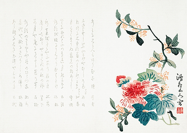 Japanese Floral Watercolor