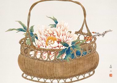 Peony in a Basket