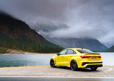 Yellow Audi S3 Sedan