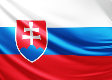 Slovakia Flag, realistic flag of Slovakia