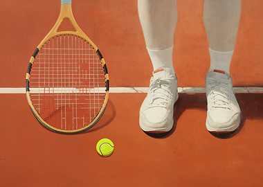 Tennis Minimalist Mid Century