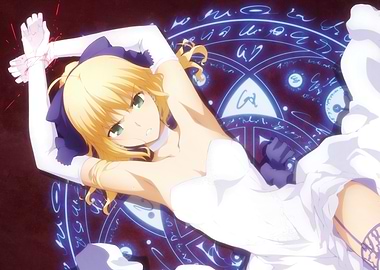 Saber in a White Dress