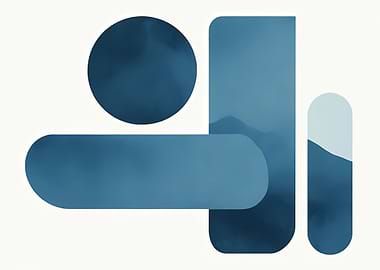 Abstract Blue Shapes