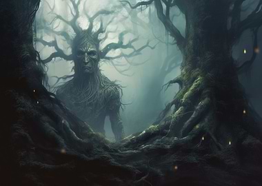 Ancient Woods Tree Spirit Monster in Forest