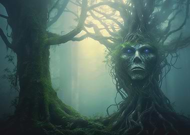 Ancient Woods Tree Spirit with Face