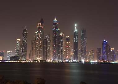 Dubai Skyline Night
