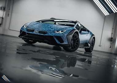 Blue Denim Lamborghini