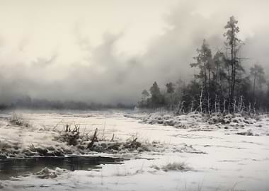 Winter Landscape Painting