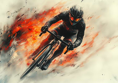 Cyclist in Motion