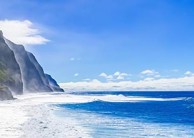 Ocean Cliffs and Waves